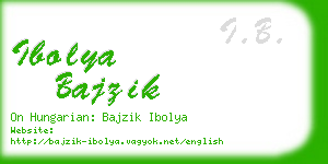 ibolya bajzik business card